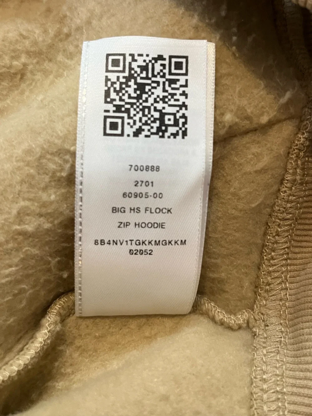 True Religion Big Horseshoe Flock Zip Hoodie Tan Men's M Graphic Streetwear Logo